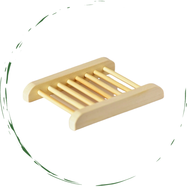 2-Pack Natural Bamboo Soap Bar Dish