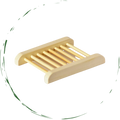 2-Pack Natural Bamboo Soap Bar Dish